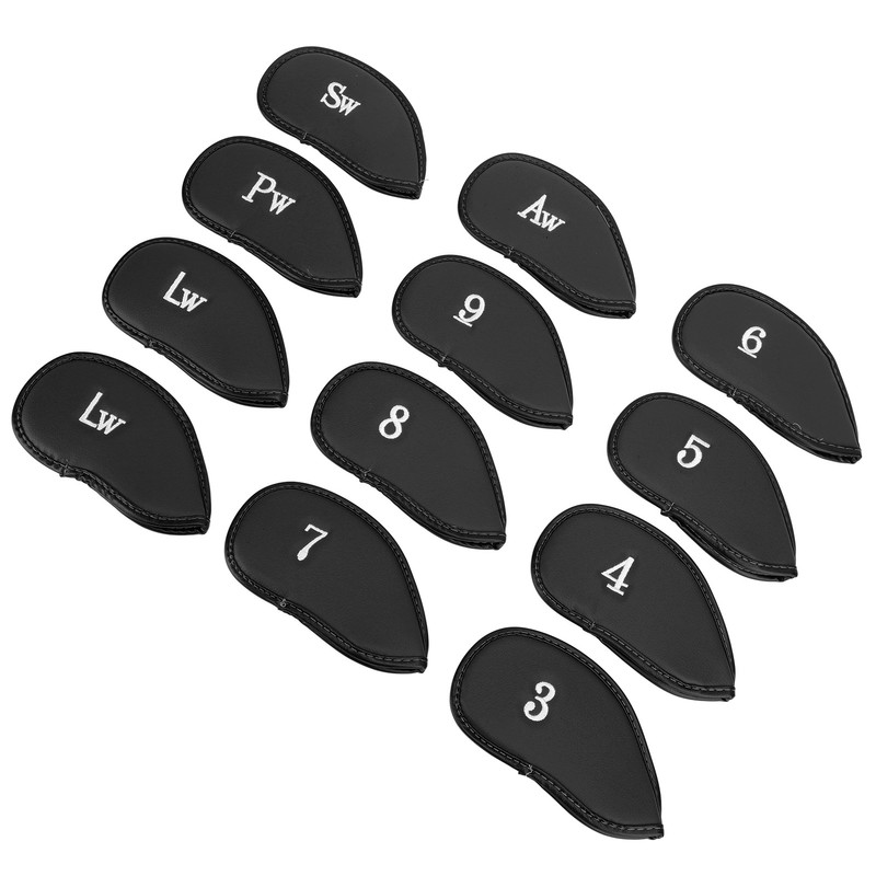 12Pcs Golf Iron Covers Set with Numbers Soft Protective Golf
