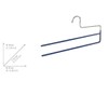WENKO Hosenbügel Baggy 2 - Doppelsteg, rutschhemmend beschichtet, verchromtes Metall,