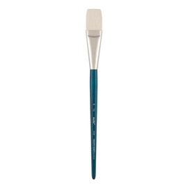 Creative Mark Berlin Synthetic Long Handle Artist Brush - Flat # 32 - Handmade in Germany Art Paint Brush w/Synthetic Filament for Acrylics, Oils, Alkyds - Art Brush w/Sustainable Wood Handle
