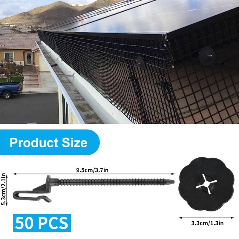 Zalizr 50 Sets Solar Panel Mesh Clips, Fence Panel Fastener