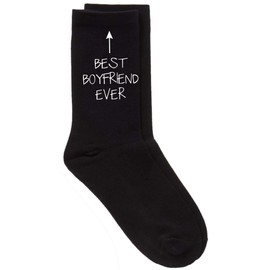 60 Second Makeover Limited Best Boyfriend Ever Black Calf Socks Birthday Socks Mens Birthday(Size: One Size)