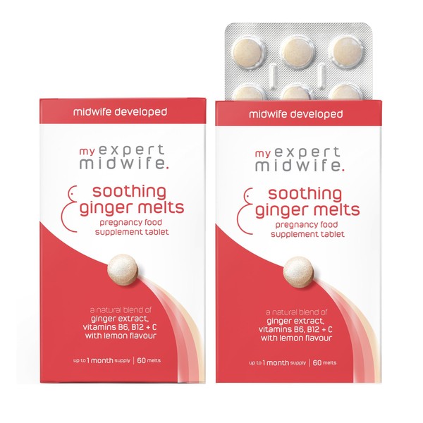 My Expert Midwife Soothing Ginger Melts Duo, Help Manage Morning