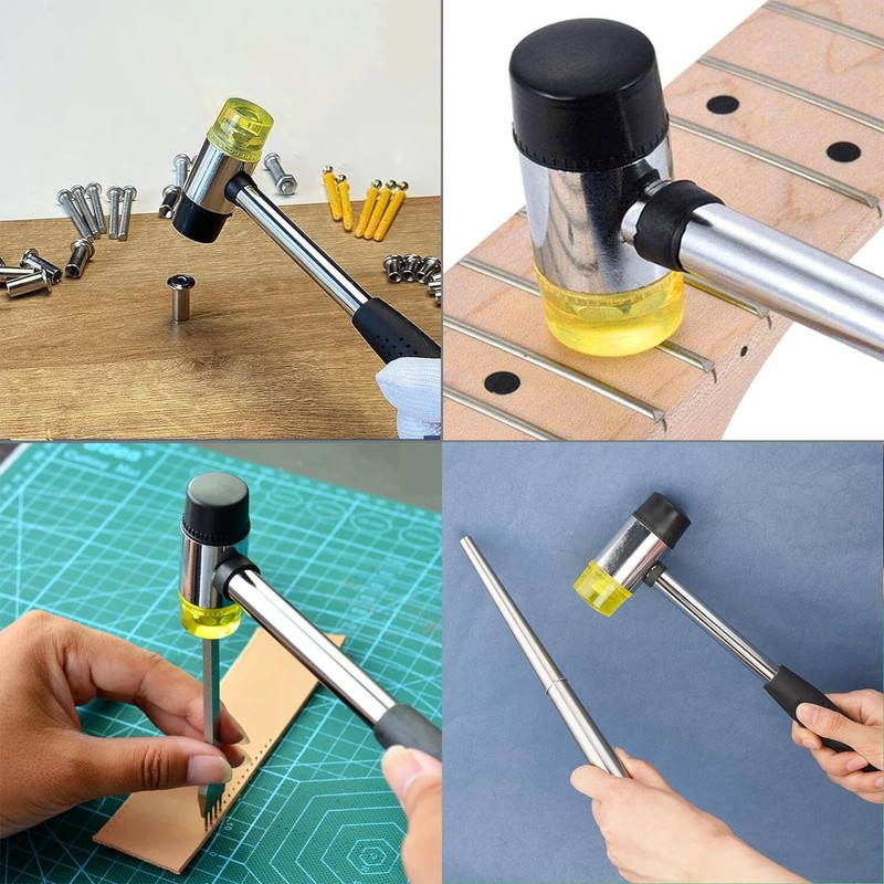 DEVENTORZ Rubber Hammer, Double Ended Dual Ending, Replaceable Parts for