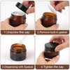 Amber Glass Empty Jar, Cream Jars for Filling, Pack of