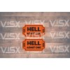 VISX Hell Admit One Ticket Bumper Sticker Joke Funny Die
