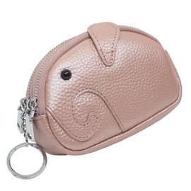 BAWAKO Elephant Leather Coin Purse Key Bag Coin Purse Coin Purse Small Purse Coin Purse Coin Purse Coin Purse Coin Purse Coin Purse, Pink, Wallet