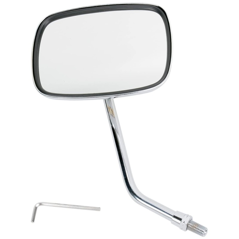 Emgo Ride Free Gold/Chrome Ridge Side Mirror w/Left Thread (20-31759A)
