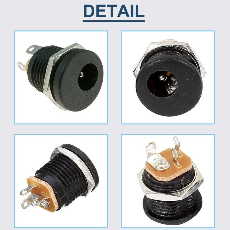 DAOKAI DC Mount Adapter Set, 10 Pieces 5.5 x 2.1