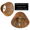 mini lampshades set of 3,Lamp Shade Rattan Clip-On shades,empire/barrel shape,woven
