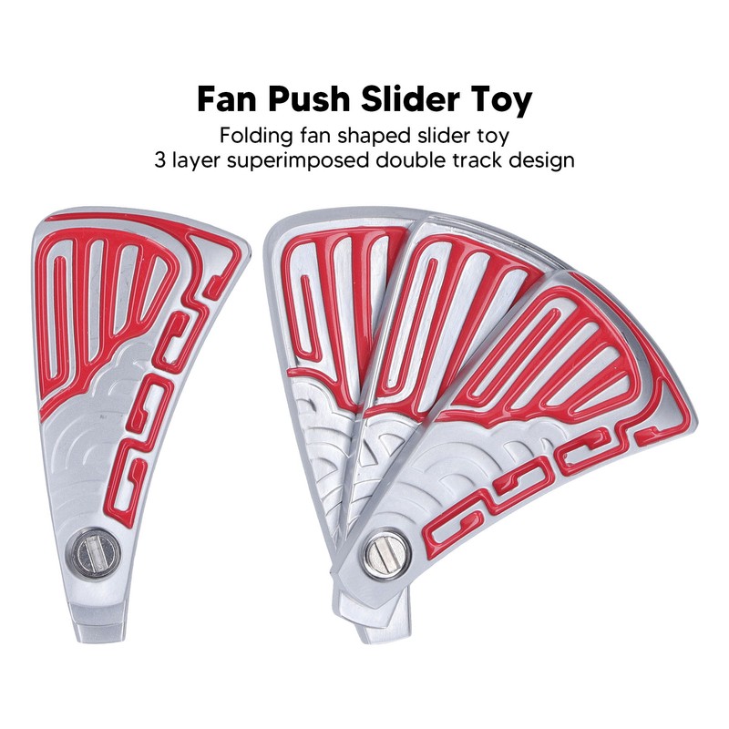 Folding Fan Shaped Magnetic Slider Haptic Toy Adult Stainless Steel