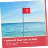 Abaodam 2Pcs Portable Golf Target Flags Lightweight Durable Training Flags