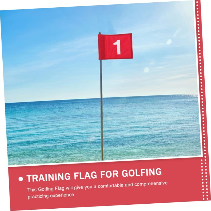 Abaodam 2Pcs Portable Golf Target Flags Lightweight Durable Training Flags