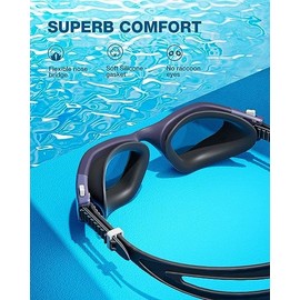 ZIONOR Swimming goggles, G1SE swimming goggles for men and women with UV protection, anti-fog, comfort, professional swimming goggles