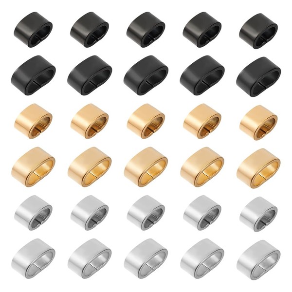 UNICRAFTALE 48 Pieces 3 Colours 6/8 mm Slider Beads Stainless