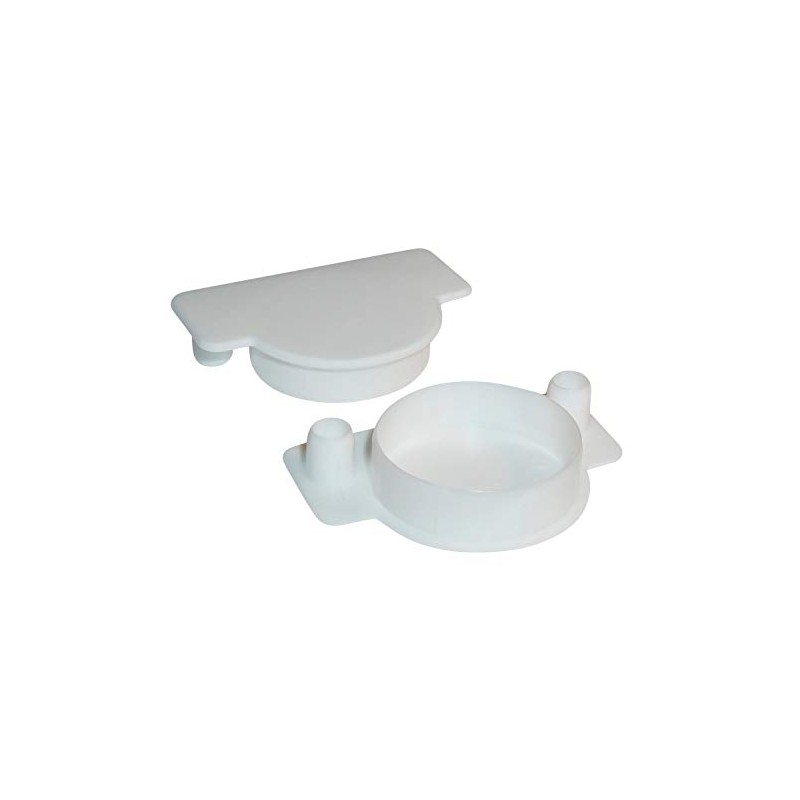 10 Pack Rok Hardware 1-3/8" (35mm) White Plastic Hole Cover