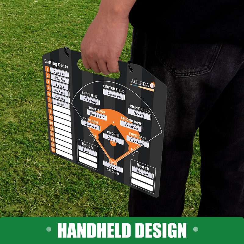AOLEBA Baseball Lineup Board for Dugout,Dry Erase Magnetic Metal Baseball