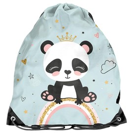 PASO Unisex Kid's Panda Drawstring Sports Bag, 45 x 34 cm