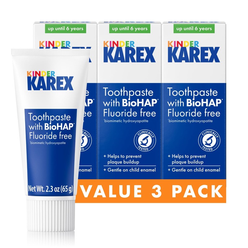 Kinder Karex Hydroxyapatite Kids Toddler Toothpaste I Fluoride Free I