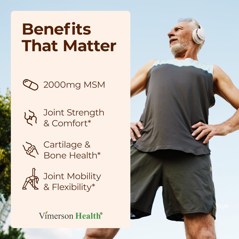 Glucosamine Chondroitin MSM Supplement – 3-in-1 Joint Supplements for Men