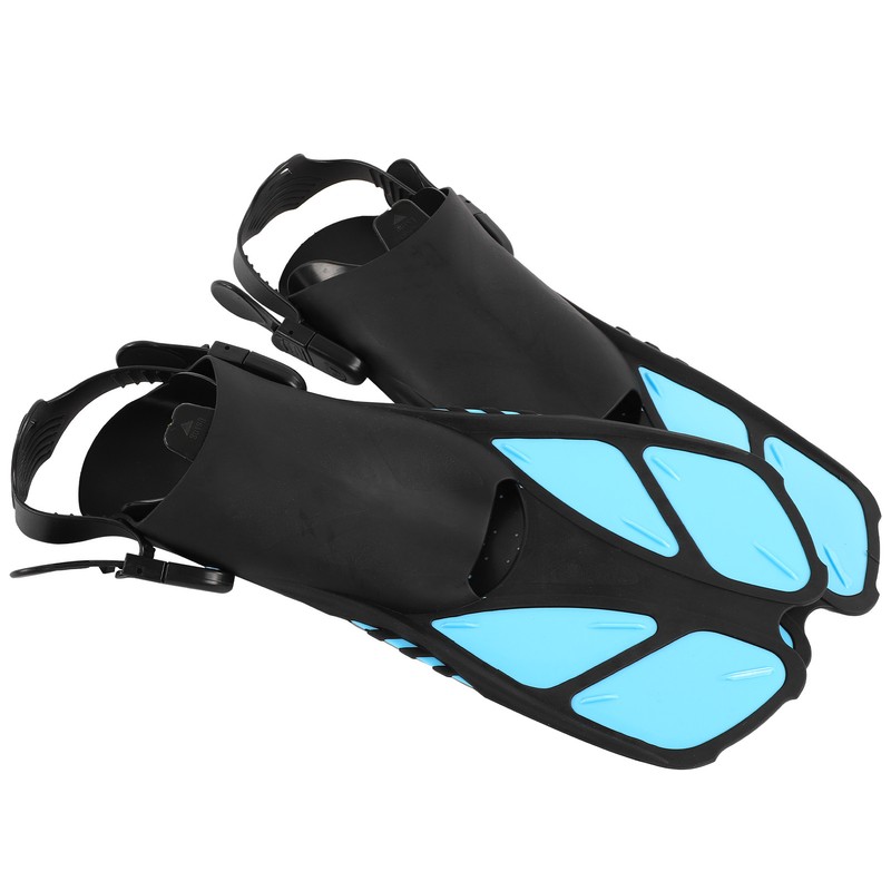 1 Pair Adjustable Diving Fins Soft TPR Open Heel Long