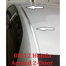 Automotive Authority For 2008-2012 HONDA ACCORD CHROME ROOF TRIM MOLDING KIT - 2 Door Coupe