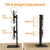 Suptek Dual Monitor Stand with Base- Vertical Stack Screen Free-Standing