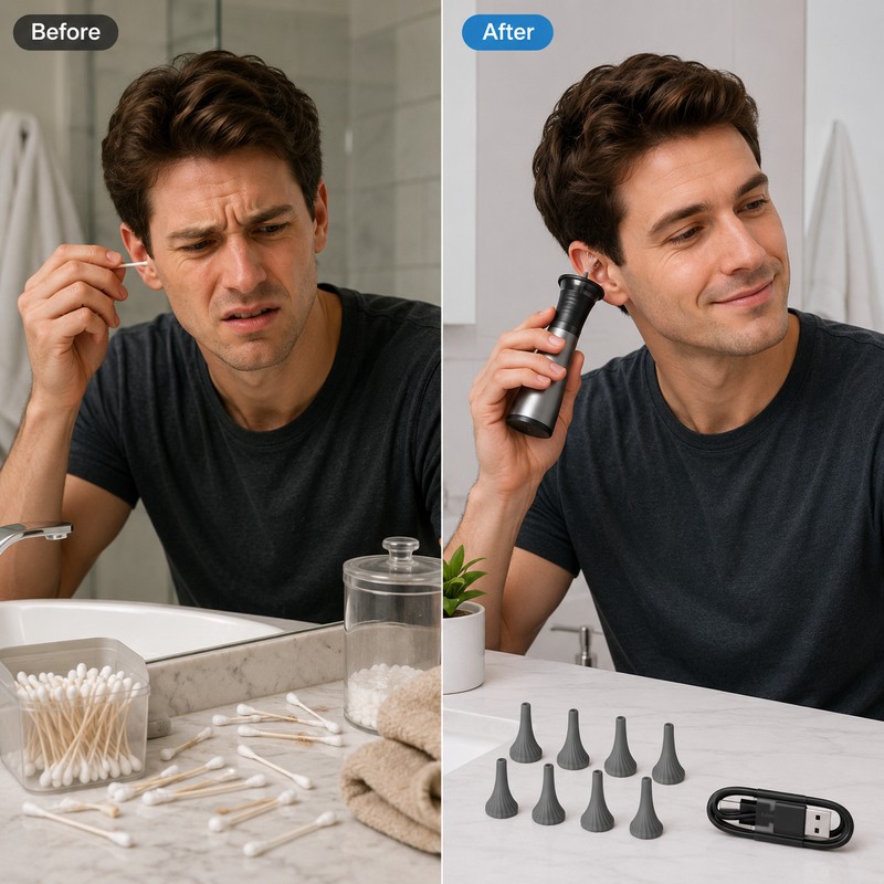 Electric Ear Irrigation System for Adults – 3-Pressure Ear-Cleaning Tool