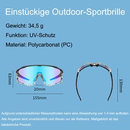 Nov.Turadh Cycling Glasses Sports Glasses UV400 Lightly Polarised Windproof & Weatherproof Sunglasses