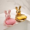 Adung Playground Luxury Rabbit Ceramic Bathroom Soap Dish Holder Soap