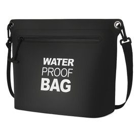 BLUEVER Waterproof bag, 4L lightweight dry bag, waterproof bag for outdoor, camping, hiking, beach, kayaking, swimming, black, carry bag