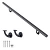 6 FT Modern Aluminum Handrail Set, handrails for indoor stairs,deck,slope,