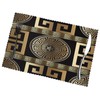 Retro Black Gold Greek Key Meander Luxury Placemats for Dining