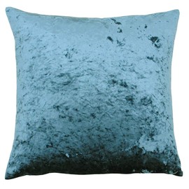 Riva Paoletti Verona Cushion Cover Square - Teal Blue - Velvet Feel - Crushed Velvet Look - Hidden Zip Design - 100% Polyester - 55 x 55cm (22" x 22" inches) - Designed in the UK