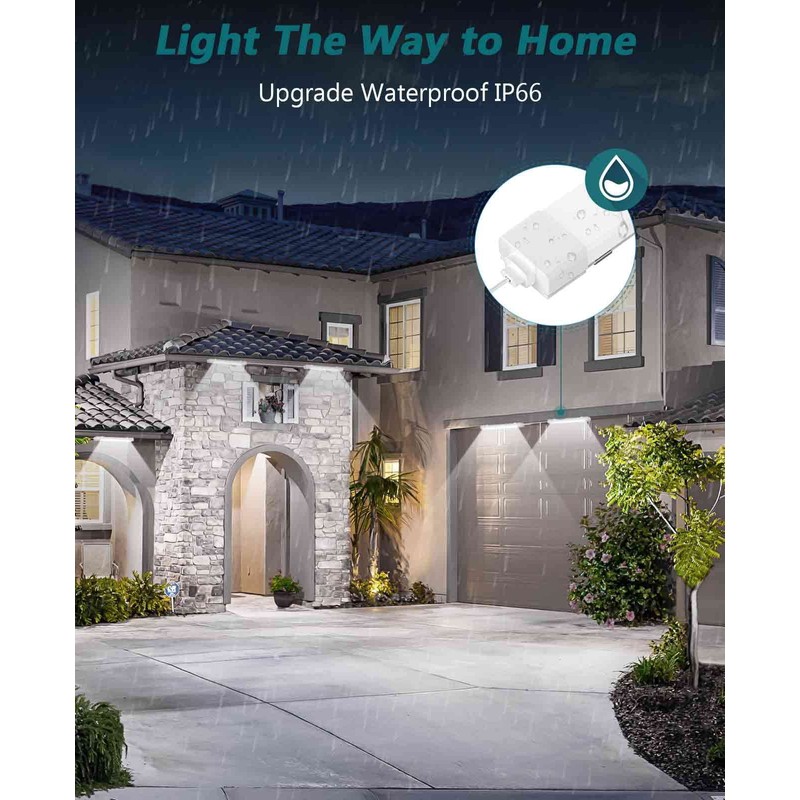 WNSNOU LED Shop Light With Plug, 4FT Waterproof Linkable Tube,