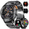Military Smart Watches for Men(Answer/Make Calls) with LED Flashlight,530mAh Large