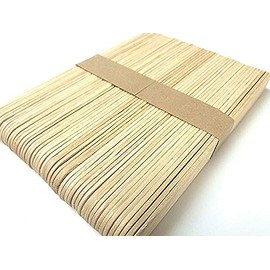 Pack Of 100 Plain Jumbo Sized Wooden Art & Craft Lollipop Sticks