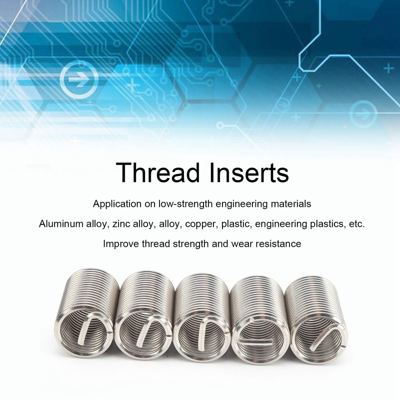 Helicoils 5pcs Stainless Steel Thread Inserts Repair Inserts M20x2.5x2.5D Repair