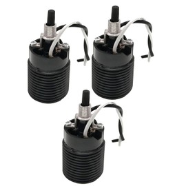 Phenolic (Bakelite) Threaded Medium Base E26 Fixture Socket with 10cm Wire, TWDRTDD US E26 Standard Lamp Holder (with Rotary Switch,Black)