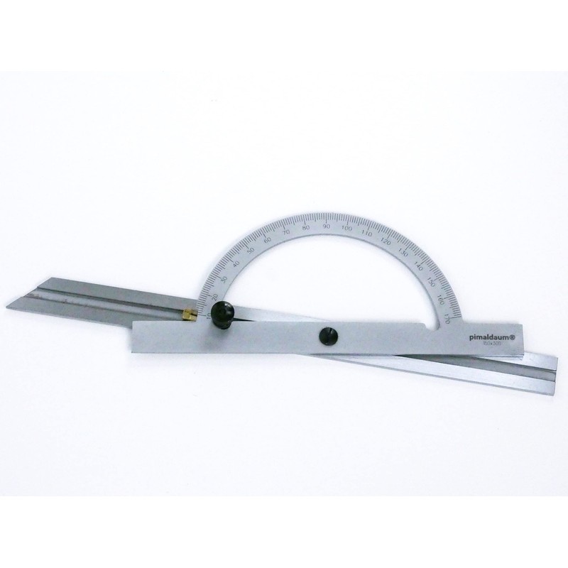PIMALDAUM® Angle Bevel, Bevel, Protractor 10-170° with Adjustable Rail, for