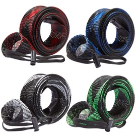 BASSDASH Casting Spinning Fishing Rod Sleeves Protective Rod Socks for Fishing Poles Up to 7-1/2ft