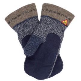 ÖJBRO VANTFABRIK Swedish Dangerously Warm Brown Suede Palm Mittens (Skaftö Marin, Small)