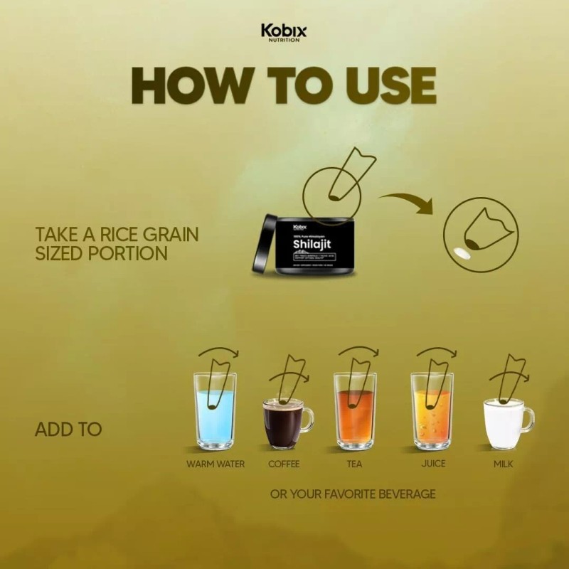 Pure Kobix Pure Himalayan Shilajit Resin, High Nutritional Potency, 85+