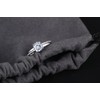 Engagement ring with zircon Stainless-Steel Cubic-Zirconia (Silver, 6#)