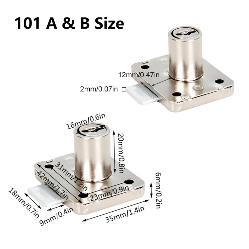 SEIWEI Cabinet Locks with Key 101 A Door Locks Cabinet