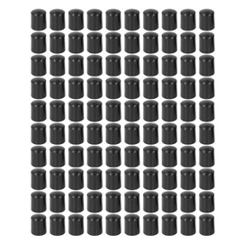 100Pcs Electric Fence Post End Caps Plug Insert Plastic Round Fence Post Caps High Voltage Pulse Electronic Fence System Waterproof Cap Black 5mm