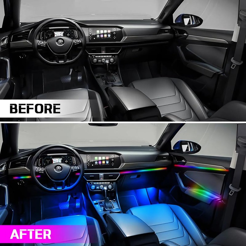 Acrylic Interior Car LED Lights with Remote and Wireless APP