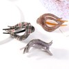 Mistofu 3 Pcs Womens French Curved Hair Clip No Slip