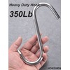 HONSHEN 12mm Heavy Duty Meat Hooks,8 inch Stainless Steel S-Hooks