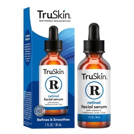 TruSkin Retinol Serum for Face – Gentle Anti-Aging Serum with Retinol, Hyaluronic Acid, Cica & Vitamin E for a More Youthful Feel – Skin Care Made to Improve Look of Fine Lines, Wrinkles, 1 fl oz