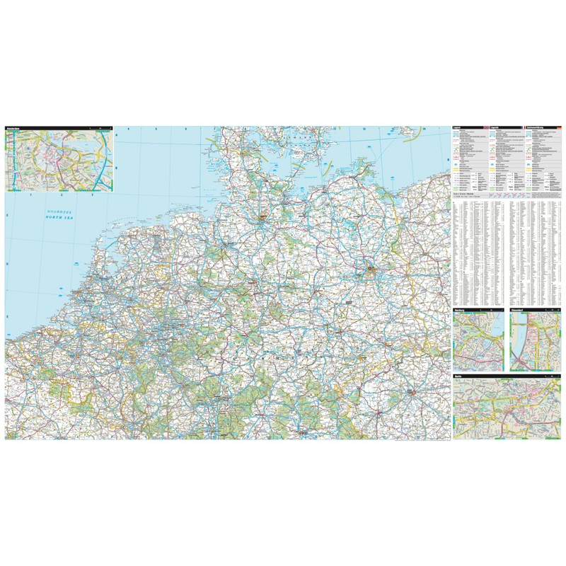 Philip's Germany & Netherlands Road Map (Philip's Sheet Maps)